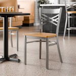 Lancaster Table & Seating Clear Coat Finish Cross Back Chair with Natural Wood Seat - Assembled Lancaster Table & Seating Clear Coat Finish Cross Back Chair with Natural Wood Seat - Assembled
