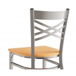 Lancaster Table & Seating Clear Coat Finish Cross Back Chair with Natural Wood Seat - Assembled Lancaster Table & Seating Clear Coat Finish Cross Back Chair with Natural Wood Seat - Assembled