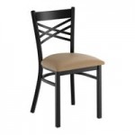 Lancaster Table & Seating Clear Coat Finish Cross Back Chair with Natural Wood Seat - Assembled Lancaster Table & Seating Clear Coat Finish Cross Back Chair with Natural Wood Seat - Assembled
