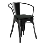 Lancaster Table & Seating Alloy Onyx Black Outdoor Arm Chair with Black Fabric Magnetic Cushion Lancaster Table & Seating Alloy Onyx Black Outdoor Arm Chair with Black Fabric Magnetic Cushion