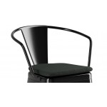 Lancaster Table & Seating Alloy Onyx Black Outdoor Arm Chair with Black Fabric Magnetic Cushion Lancaster Table & Seating Alloy Onyx Black Outdoor Arm Chair with Black Fabric Magnetic Cushion