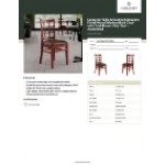 Lancaster Table & Seating Mahogany Finish Wood Window Back Chair with Dark Brown Vinyl Seat - Assembled