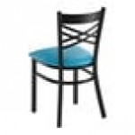 Lancaster Table & Seating Black Finish Cross Back Chair with 2 1/2 Lancaster Table & Seating Black Finish Cross Back Chair with 2 1/2