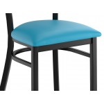 Lancaster Table & Seating Black Finish Cross Back Chair with 2 1/2 Lancaster Table & Seating Black Finish Cross Back Chair with 2 1/2