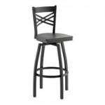 Lancaster Table & Seating Black Finish Cross Back Chair with 2 1/2 Lancaster Table & Seating Black Finish Cross Back Chair with 2 1/2