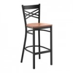 Lancaster Table & Seating Black Finish Cross Back Chair with 2 1/2 Lancaster Table & Seating Black Finish Cross Back Chair with 2 1/2