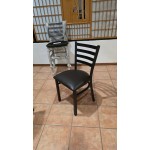 Lancaster Table & Seating Black Finish Cross Back Chair with 2 1/2 Lancaster Table & Seating Black Finish Cross Back Chair with 2 1/2