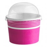 Choice 12 oz. Green Paper Frozen Yogurt / Food Cup with Dome Lid - 50/Case