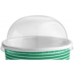 Choice 12 oz. Green Paper Frozen Yogurt / Food Cup with Dome Lid - 50/Case