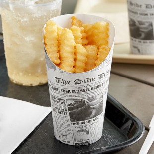 Choice Large 16 oz. Paper Scoop Cup with Newsprint Design - 1,000/Case