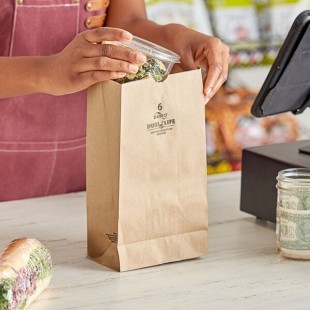 Duro 6 lb. Natural Kraft Paper Bag - 500/Bundle Duro 6 lb. Natural Kraft Paper Bag - 500/Bundle