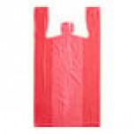 Choice Customizable 1/6 Standard Size Red Unprinted Standard-Duty Plastic T-Shirt Bag - 1,000/Case