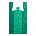 Choice Customizable 1/6 Standard Size Red Unprinted Standard-Duty Plastic T-Shirt Bag - 1,000/Case
