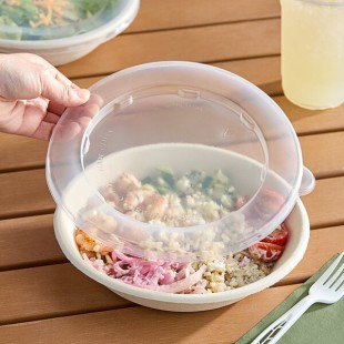 Dart 24-32 oz. Round Clear Plastic Flat Take-Out Lid - 300/Case Dart 24-32 oz. Round Clear Plastic Flat Take-Out Lid - 300/Case