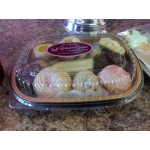 Durable Packaging 9553-PT-50 Smoothwall Black and Gold Black Diamond Large Foil Entree / Take-Out Pan with Dome Lid 65.6 oz. - 50/Case