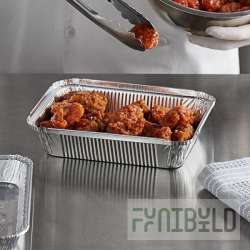 Choice 2.25 lb. Oblong Foil Take-Out Container - 500/Case