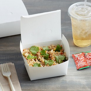 Fold-Pak 01BPDINEWM Bio-Pak Dine White Microwavable Paper #1 Take-Out Container 4 3/8 Fold-Pak 01BPDINEWM Bio-Pak Dine White Microwavable Paper #1 Take-Out Container 4 3/8