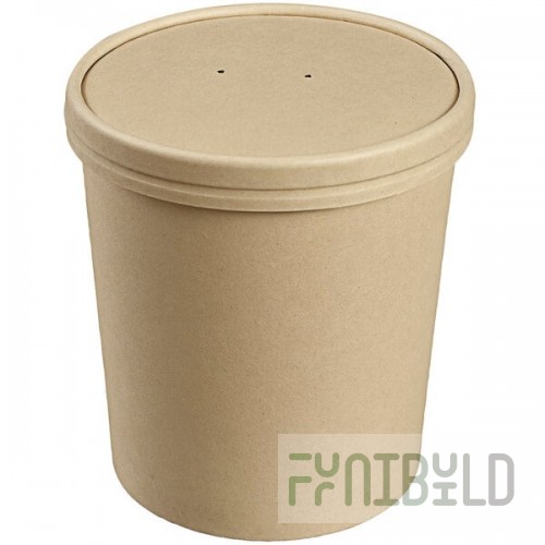 Solia 11.8 oz. Natural Bamboo Fiber Cup with PLA Lamination - 500/Case
