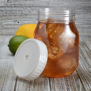 Fineline 4517-LH Quenchers Large Mason Jar Lid with Hole - 256/Case Fineline 4517-LH Quenchers Large Mason Jar Lid with Hole - 256/Case