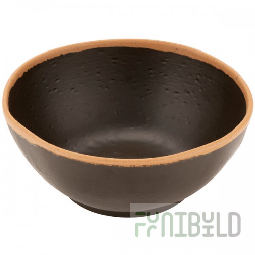 GET Pottery Market Glazed 1 Qt. Brown Melamine Salad Bowl - Sample