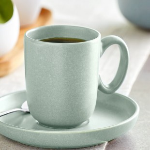 Acopa Pangea 7 oz. Harbor Blue Matte Porcelain Cup - Sample Acopa Pangea 7 oz. Harbor Blue Matte Porcelain Cup - Sample