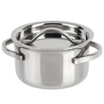 American Metalcraft MPL4 4 oz. Mini Stainless Steel Pot and Lid American Metalcraft MPL4 4 oz. Mini Stainless Steel Pot and Lid
