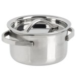 American Metalcraft MPL4 4 oz. Mini Stainless Steel Pot and Lid American Metalcraft MPL4 4 oz. Mini Stainless Steel Pot and Lid