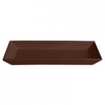 G.E.T. Enterprises BUD11-MOD-MC Bugambilia 11.84 oz. Smooth MOD Finish Mocha Resin-Coated Aluminum Rectangular Platter G.E.T. Enterprises BUD11-MOD-MC Bugambilia 11.84 oz. Smooth MOD Finish Mocha Resin-Coated Aluminum Rectangular Platter