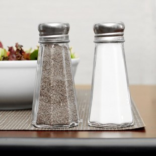 Thunder Group 3 oz. Mushroom Top Paneled Salt and Pepper Shaker - 12/Pack