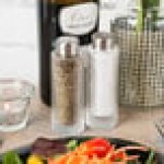 American Metalcraft GSPR Vintage Collection 2 oz. Ribbed Round Glass Salt and Pepper Shaker Set - 12/Case American Metalcraft GSPR Vintage Collection 2 oz. Ribbed Round Glass Salt and Pepper Shaker Set - 12/Case