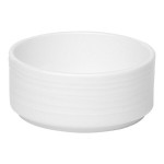 Ariane Eclipse 5 oz. White Embossed Porcelain Butter Ramekin - 12/Case