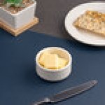 Ariane Eclipse 5 oz. White Embossed Porcelain Butter Ramekin - 12/Case