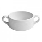 Ariane Eclipse 5 oz. White Embossed Porcelain Butter Ramekin - 12/Case