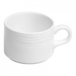 Ariane Eclipse 5 oz. White Embossed Porcelain Butter Ramekin - 12/Case