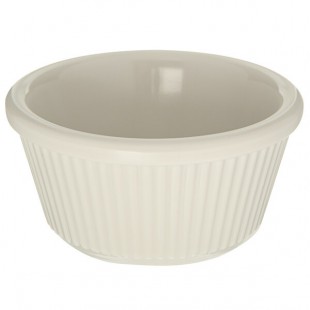 Carlisle 3 oz. Bone White Fluted Melamine Ramekin - 48/Case Carlisle 3 oz. Bone White Fluted Melamine Ramekin - 48/Case