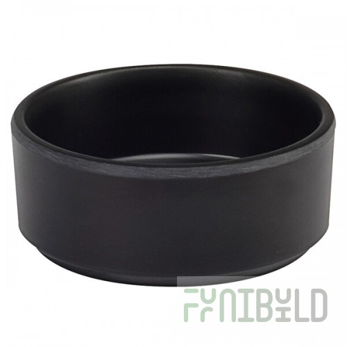 Cal-Mil Hudson 6 oz. Black Straight Sided Melamine Ramekin - 6/Case