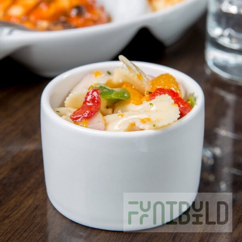 Libbey BW-019 Chef's Selection II 5.5 oz. Ultra Bright White Porcelain Canne Bowl - 36/Case
