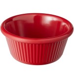 Acopa 6 oz. Red Fluted Melamine Ramekin - 12/Case