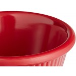 Acopa 6 oz. Red Fluted Melamine Ramekin - 12/Case