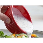 Acopa 6 oz. Red Fluted Melamine Ramekin - 12/Case