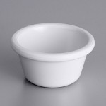 Acopa 2 oz. White Smooth Melamine Ramekin - 12/Case