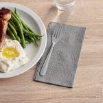 Choice Black Tweed Customizable Linen-Feel 1/8 Fold Dinner Napkin 15 Choice Black Tweed Customizable Linen-Feel 1/8 Fold Dinner Napkin 15