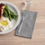Choice Black Tweed Customizable Linen-Feel 1/8 Fold Dinner Napkin 15 Choice Black Tweed Customizable Linen-Feel 1/8 Fold Dinner Napkin 15