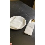 Choice Black Tweed Customizable Linen-Feel 1/8 Fold Dinner Napkin 15 Choice Black Tweed Customizable Linen-Feel 1/8 Fold Dinner Napkin 15