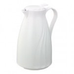 Service Ideas Twist 'N' Serv 67.6 oz. White Plastic Insulated Coffee Carafe / Server with Push-Button Lid TNSPB2WH