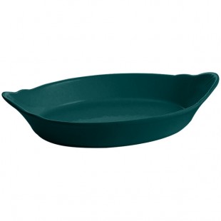 TableCraft CW1720HGN 1.3 Qt. Hunter Green Oval Au Gratin Dish TableCraft CW1720HGN 1.3 Qt. Hunter Green Oval Au Gratin Dish