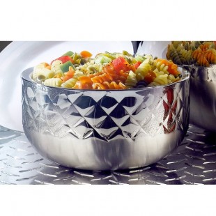 Bon Chef 9317DI Diamond Collection Cold Wave 0.75 Qt. Triple Wall Bowl with Cover Bon Chef 9317DI Diamond Collection Cold Wave 0.75 Qt. Triple Wall Bowl with Cover