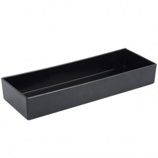 Bon Chef 9512S 160 oz. Black Sandstone Finish Cast Aluminum Straight Sided Rectangular Bowl