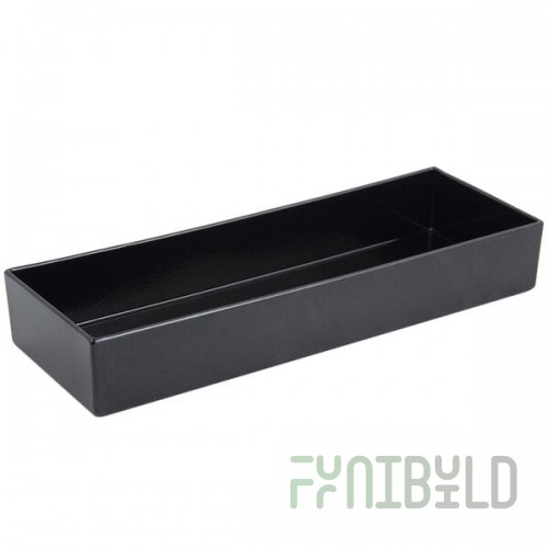 Bon Chef 9512S 160 oz. Black Sandstone Finish Cast Aluminum Straight Sided Rectangular Bowl