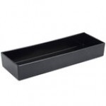 Bon Chef 9512S 160 oz. Black Sandstone Finish Cast Aluminum Straight Sided Rectangular Bowl